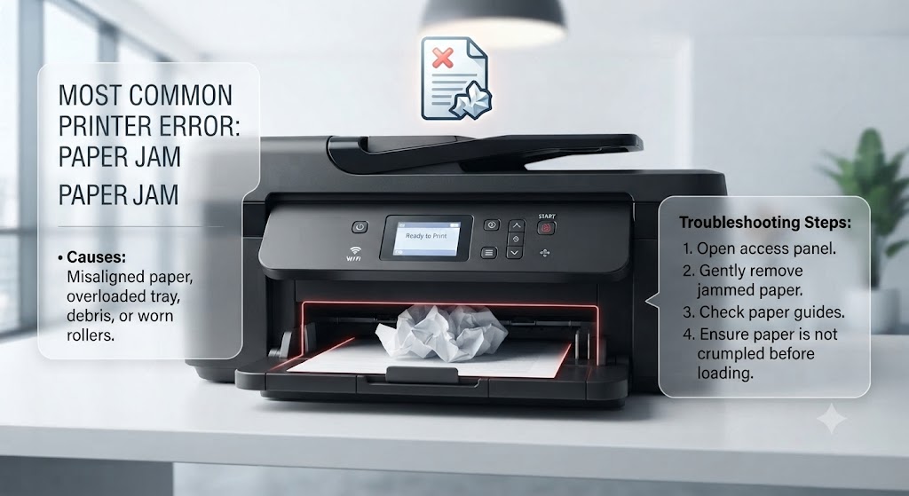 What is the most common error in printers?